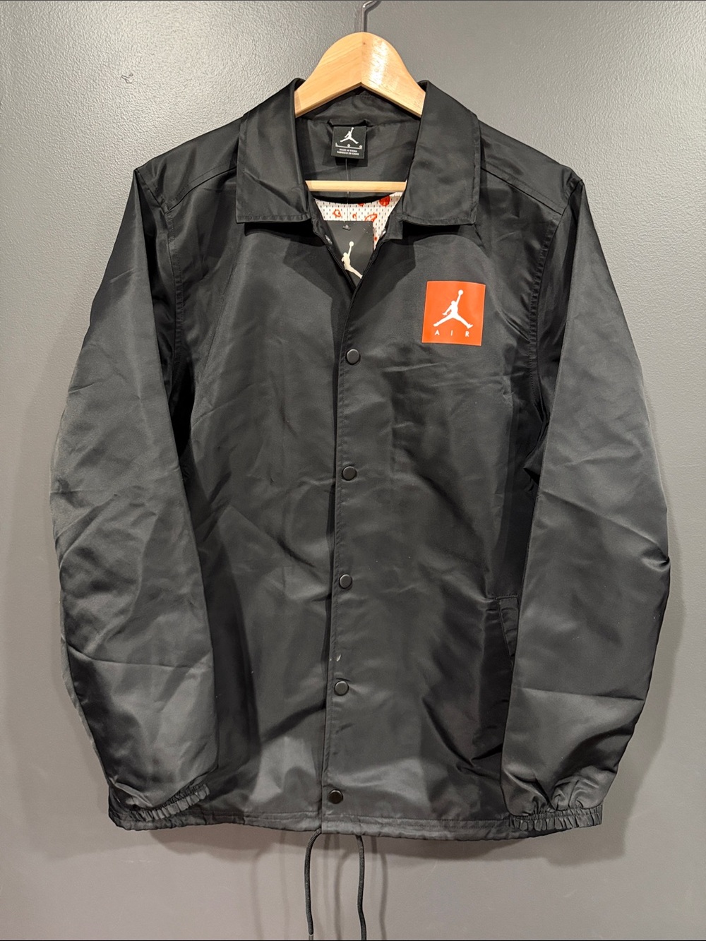 JORDAN Like Mike Gatorade Coaches Jacket sz L Large Black Orange Retro